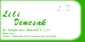 lili demcsak business card